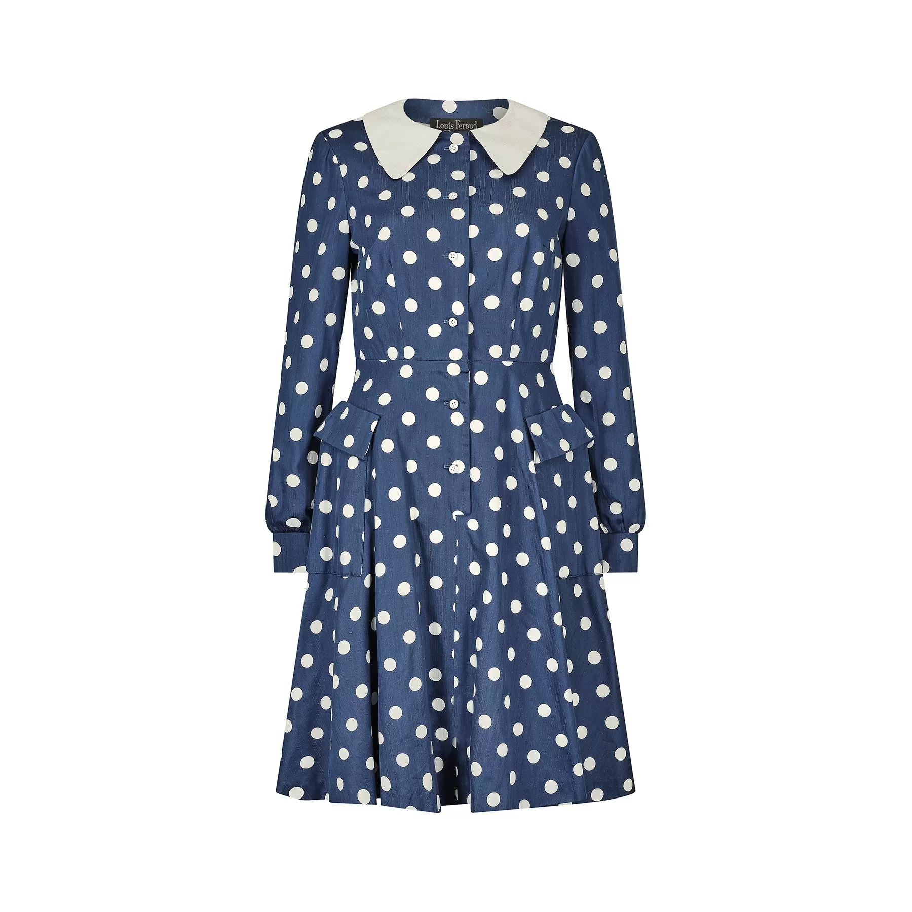 1960s Louis Feraud Polka Dot Shirtwaister Dress