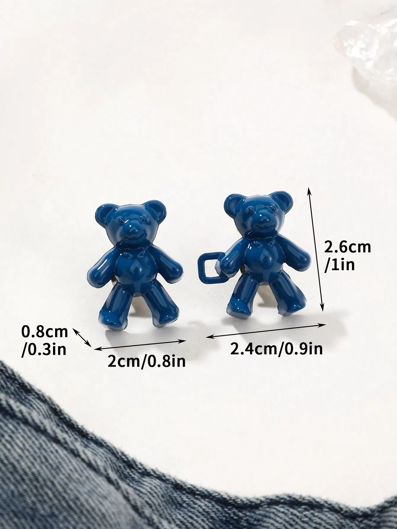 1pair Zinc Alloy Diy Bag Hardware Accessory, Portable & Detachable Bear Design, Reusable & Adjustable Buckle For Women'S Bag, No Nail, No Sew SD