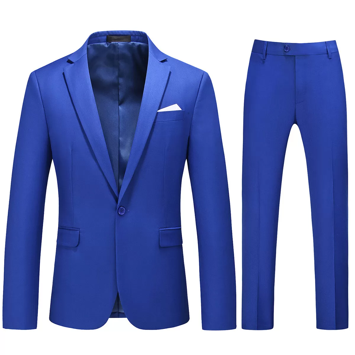 2-Piece Slim Fit Simple Designed Blue Suit