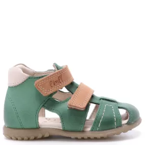 (2437-16) Emel green closed sandals