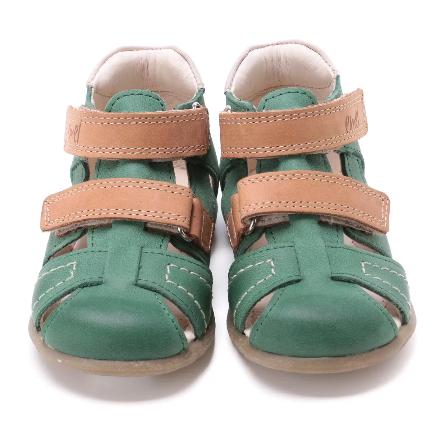 (2437-16) Emel green closed sandals