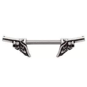 316L Stainless Steel Winged Pistol Nipple Bar