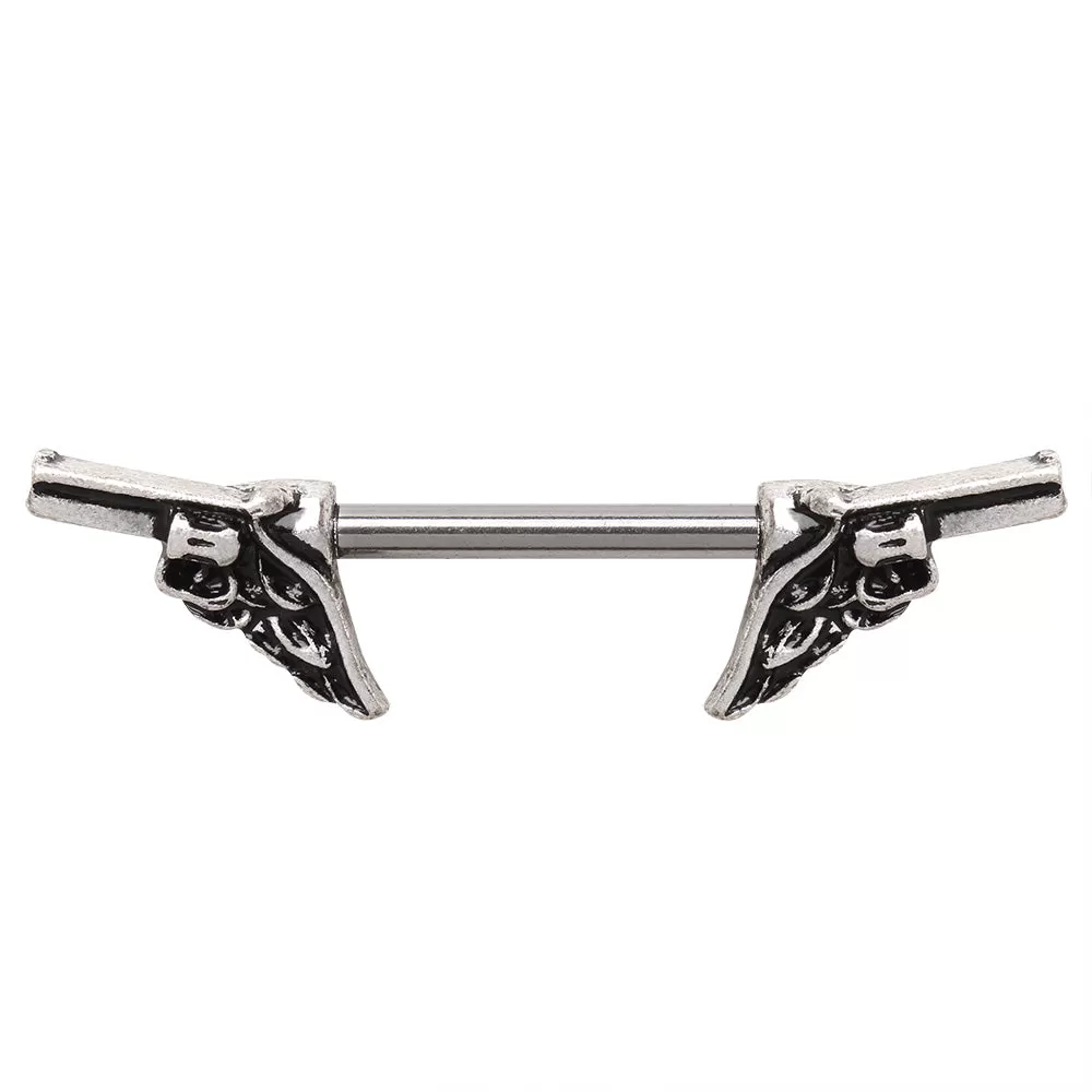 316L Stainless Steel Winged Pistol Nipple Bar