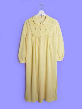 70's Deadstock EMBASSY BRI-NYLON Long Sleeve Winter Nightie ~ Size S-M