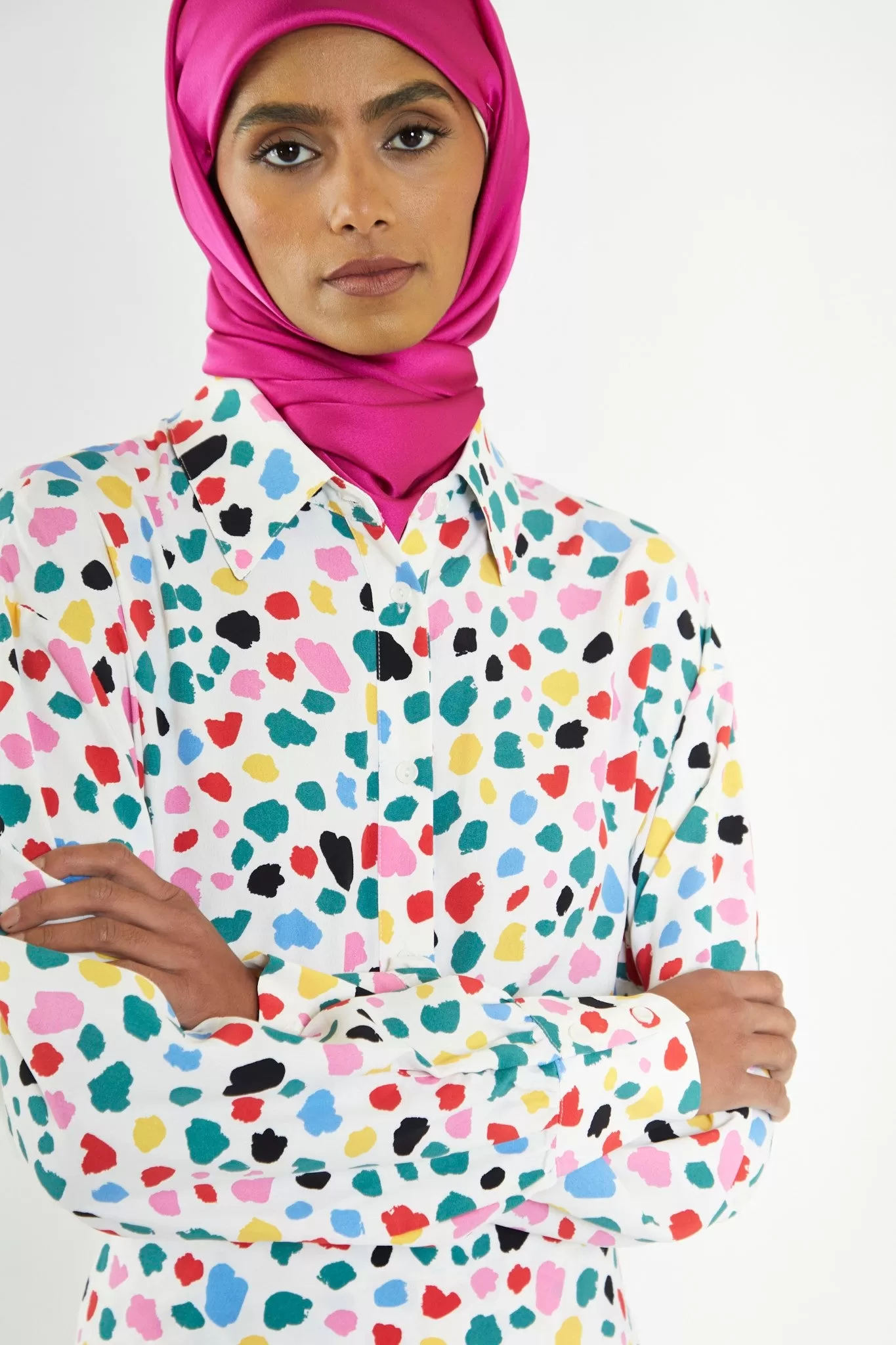 Abstract Spot Long Sleeve Shirt