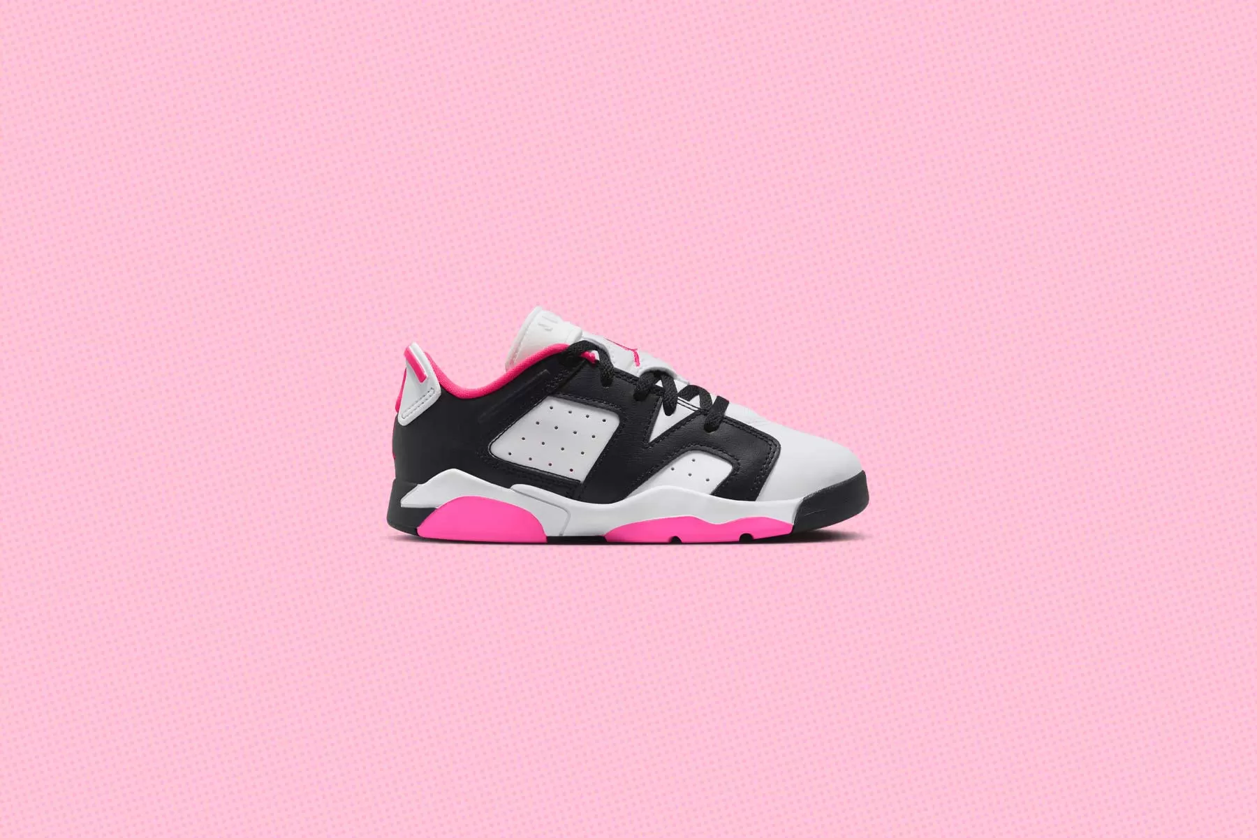 Air Jordan VI Retro Low (PS) - Black/Fierce Pink/White