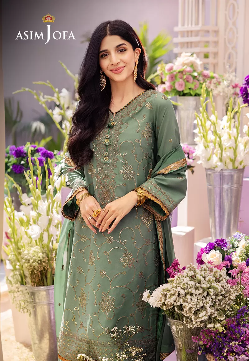 AJCF-15 EMBROIDERED JUMBO SILK 3 PCS