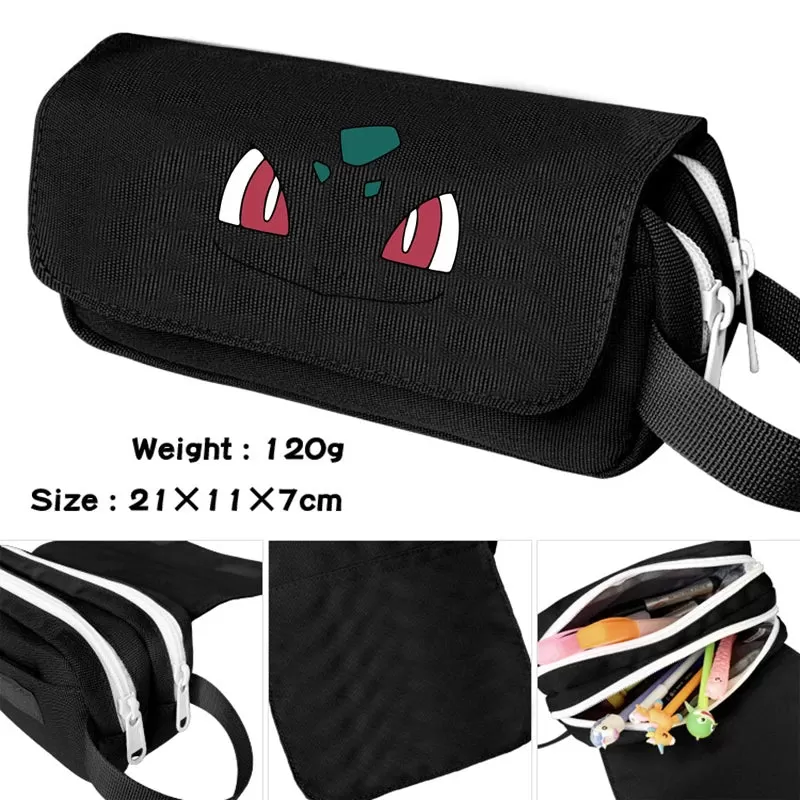 Anime Pokemon Pencil Case High Capacity Stationery Box Bulbasaur Cartoon Pikachu Charizard School Supplies Squirtle Pencil Bags