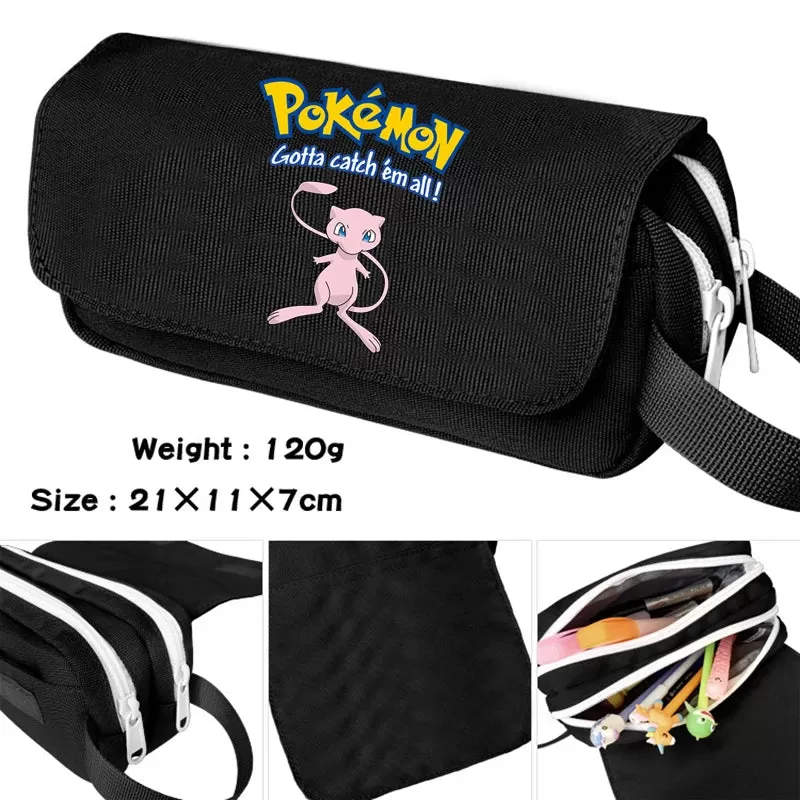 Anime Pokemon Pencil Case High Capacity Stationery Box Bulbasaur Cartoon Pikachu Charizard School Supplies Squirtle Pencil Bags