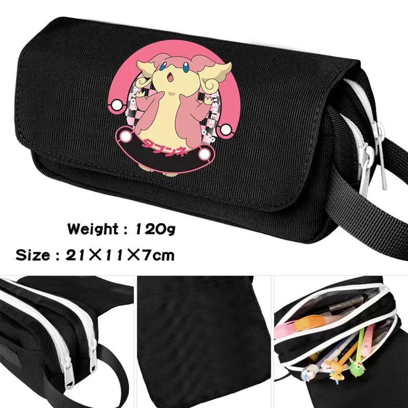 Anime Pokemon Pencil Case High Capacity Stationery Box Bulbasaur Cartoon Pikachu Charizard School Supplies Squirtle Pencil Bags