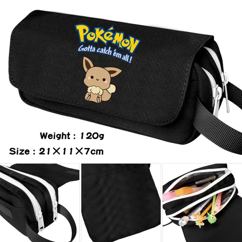 Anime Pokemon Pencil Case High Capacity Stationery Box Bulbasaur Cartoon Pikachu Charizard School Supplies Squirtle Pencil Bags