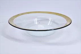 Annieglass Serving Bowl with Gold Trim