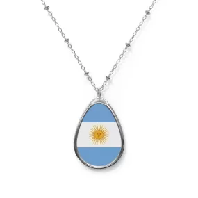 Argentina Flag Necklace / Patriotic Jewelry For Argentina Lovers