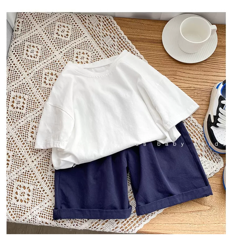 Baby Kid Boys Solid Color Shorts