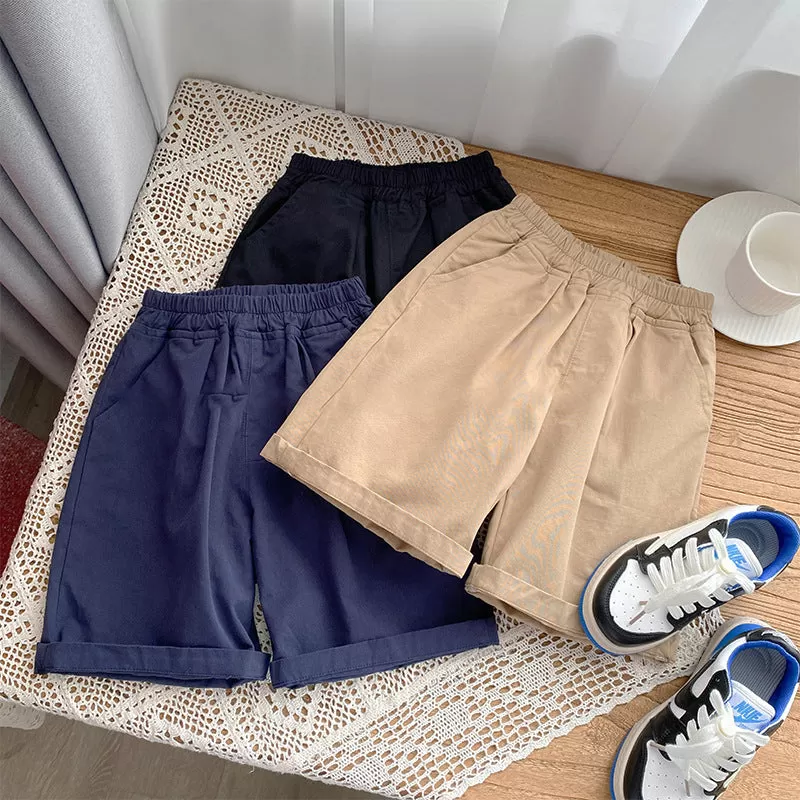 Baby Kid Boys Solid Color Shorts