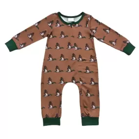 Baby Romper - Boys - Zip - Ducks in Flight Western