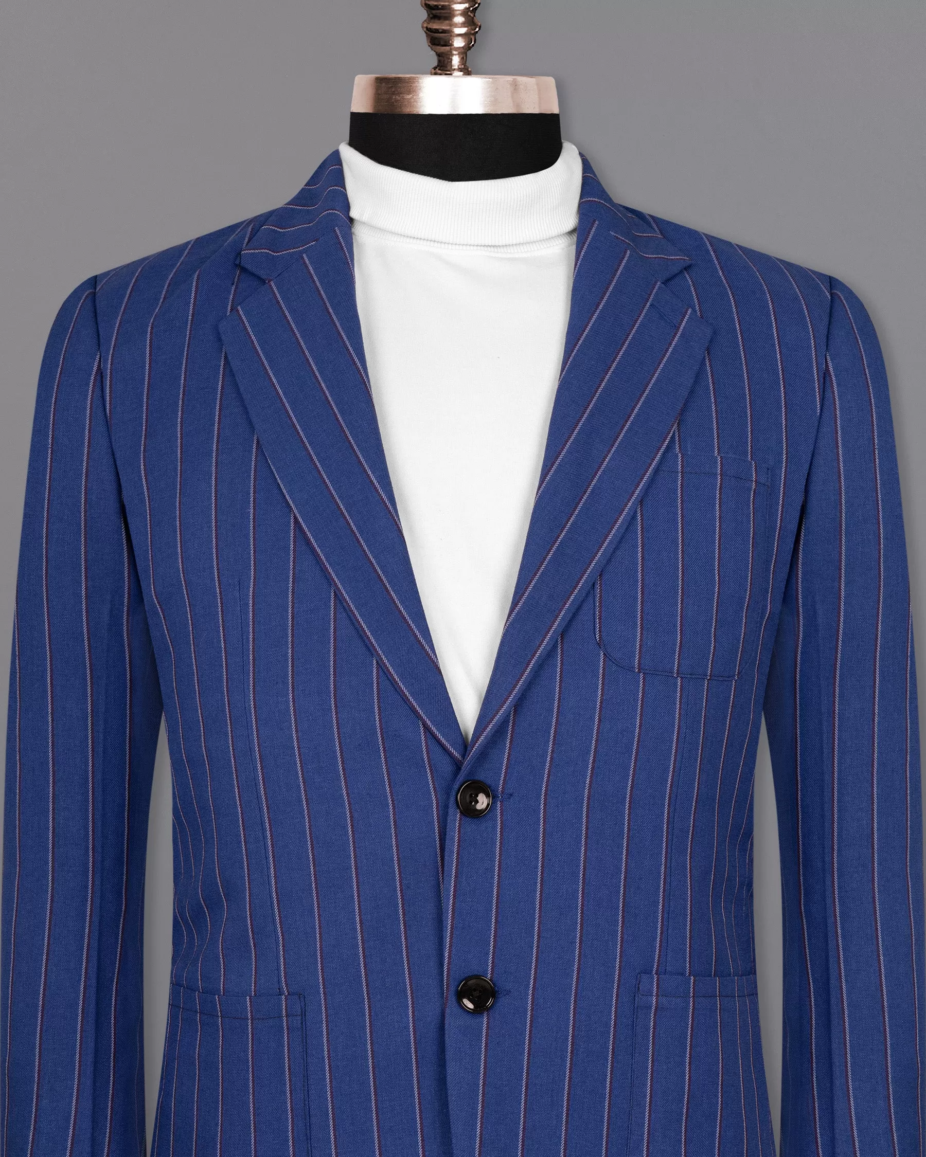 Bahama Blue Striped Woolrich Sports Blazer