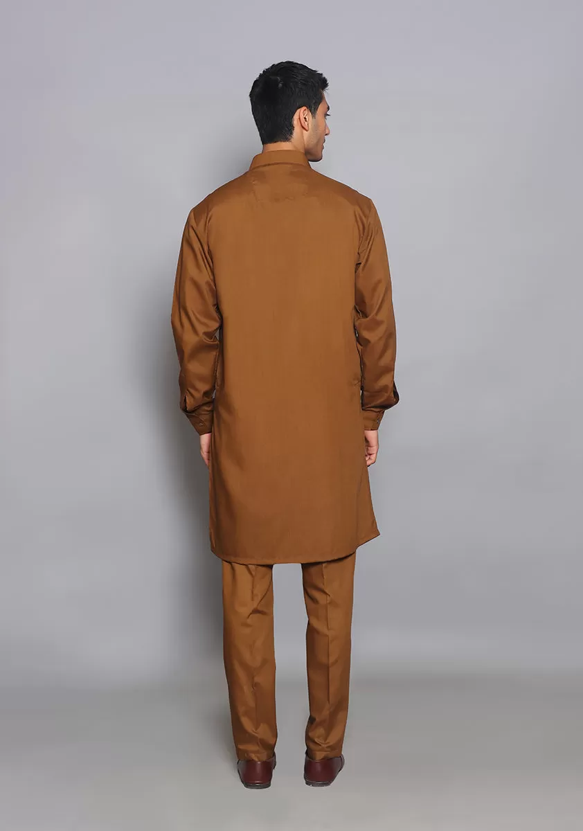 Basic Poly Viscose Breen Slim Fit Suit