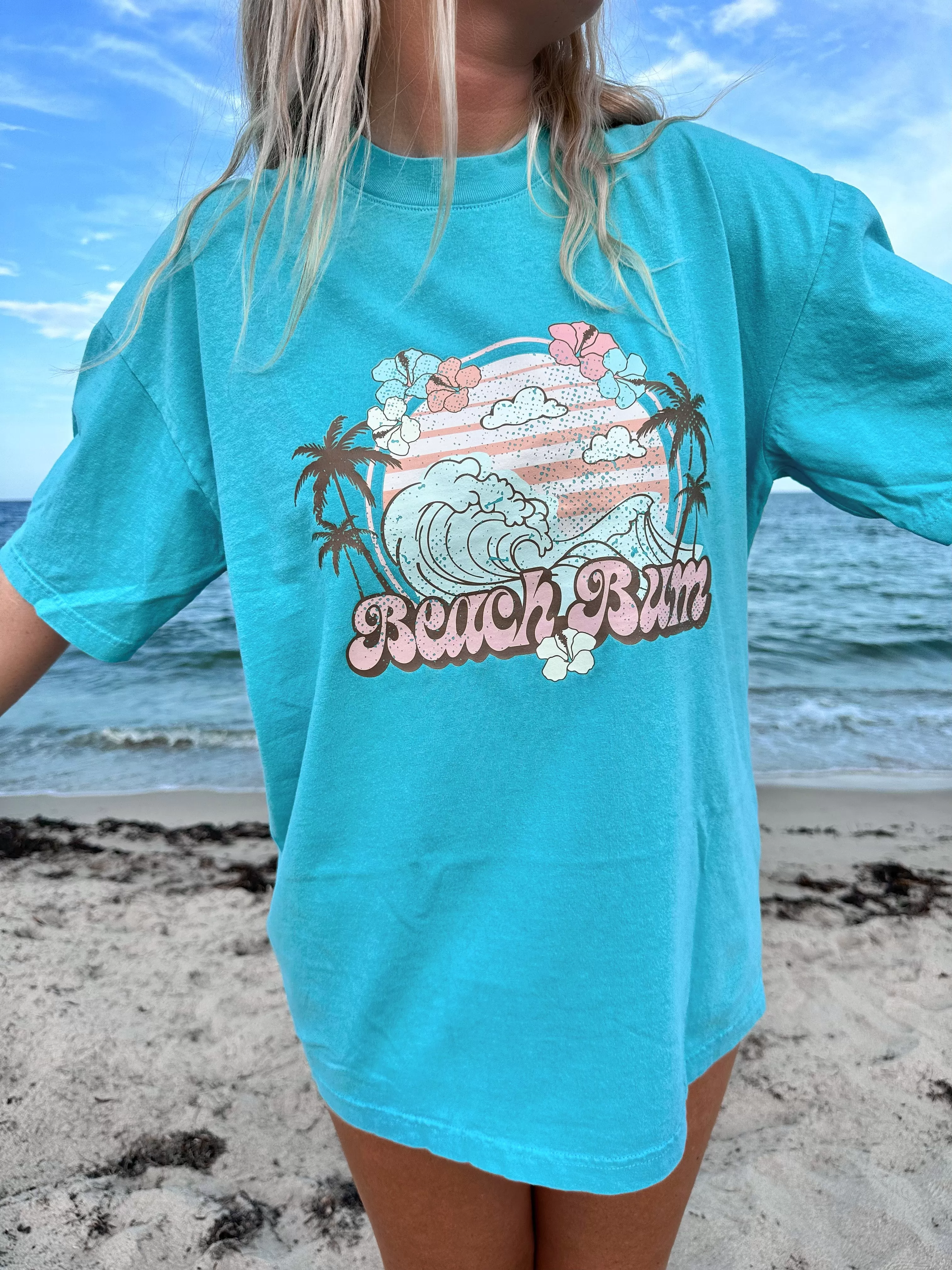 BEACH BUM WAVES TEE