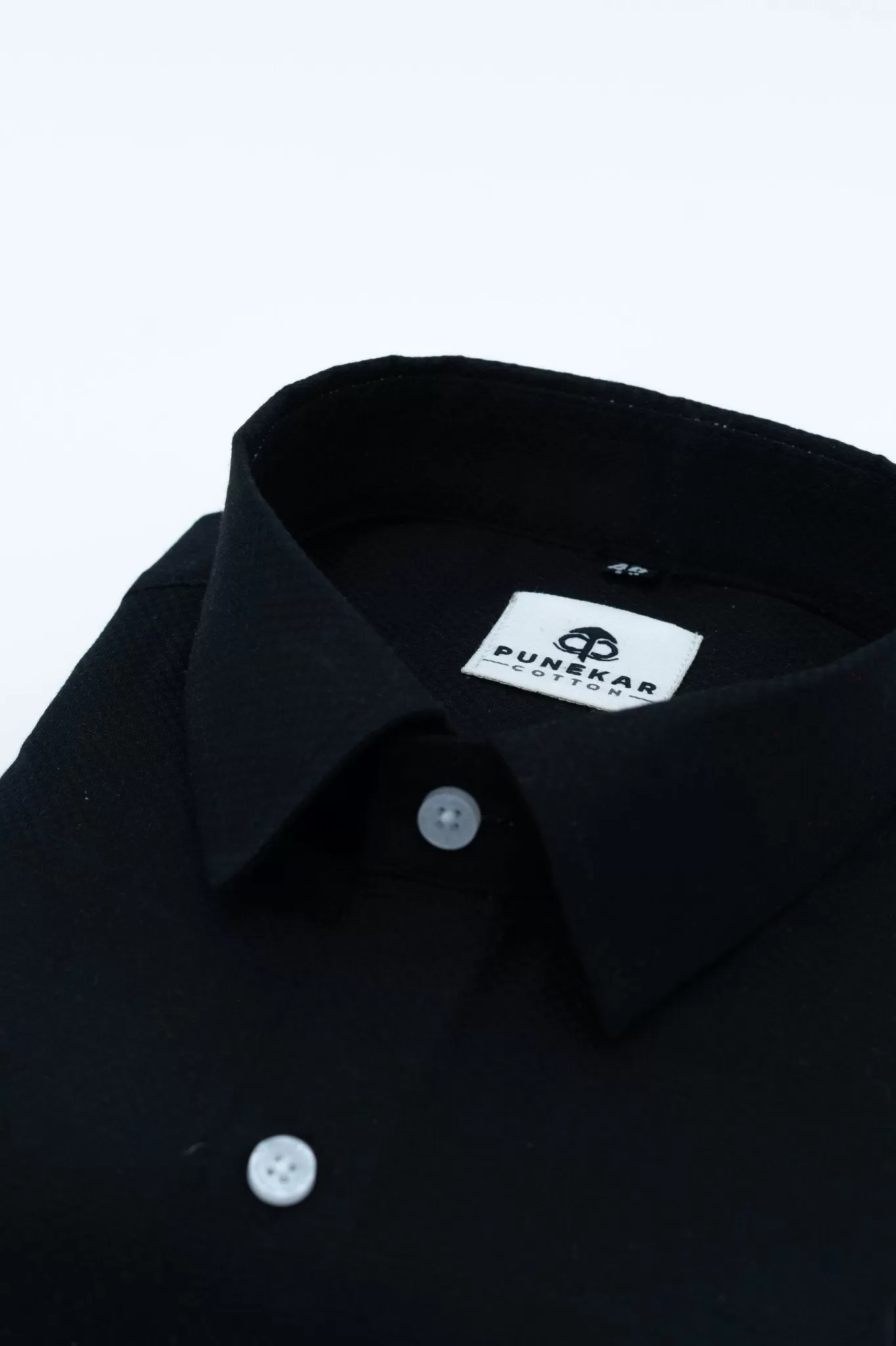 Black Color Dobby Cotton Shirt For Men