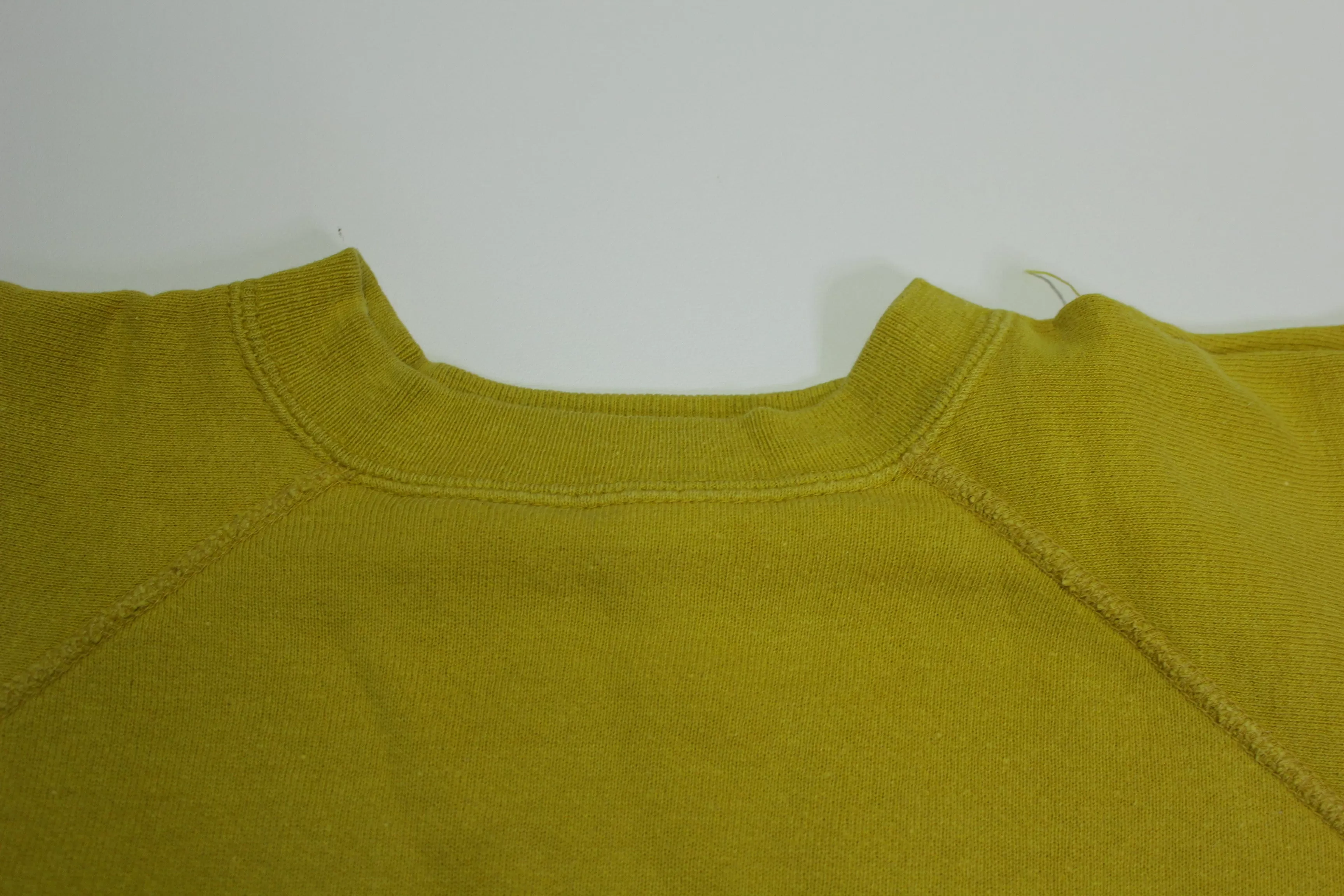 Blank Yellow 60's Vintage Gusset Chain Stitched Crewneck Sweatshirt