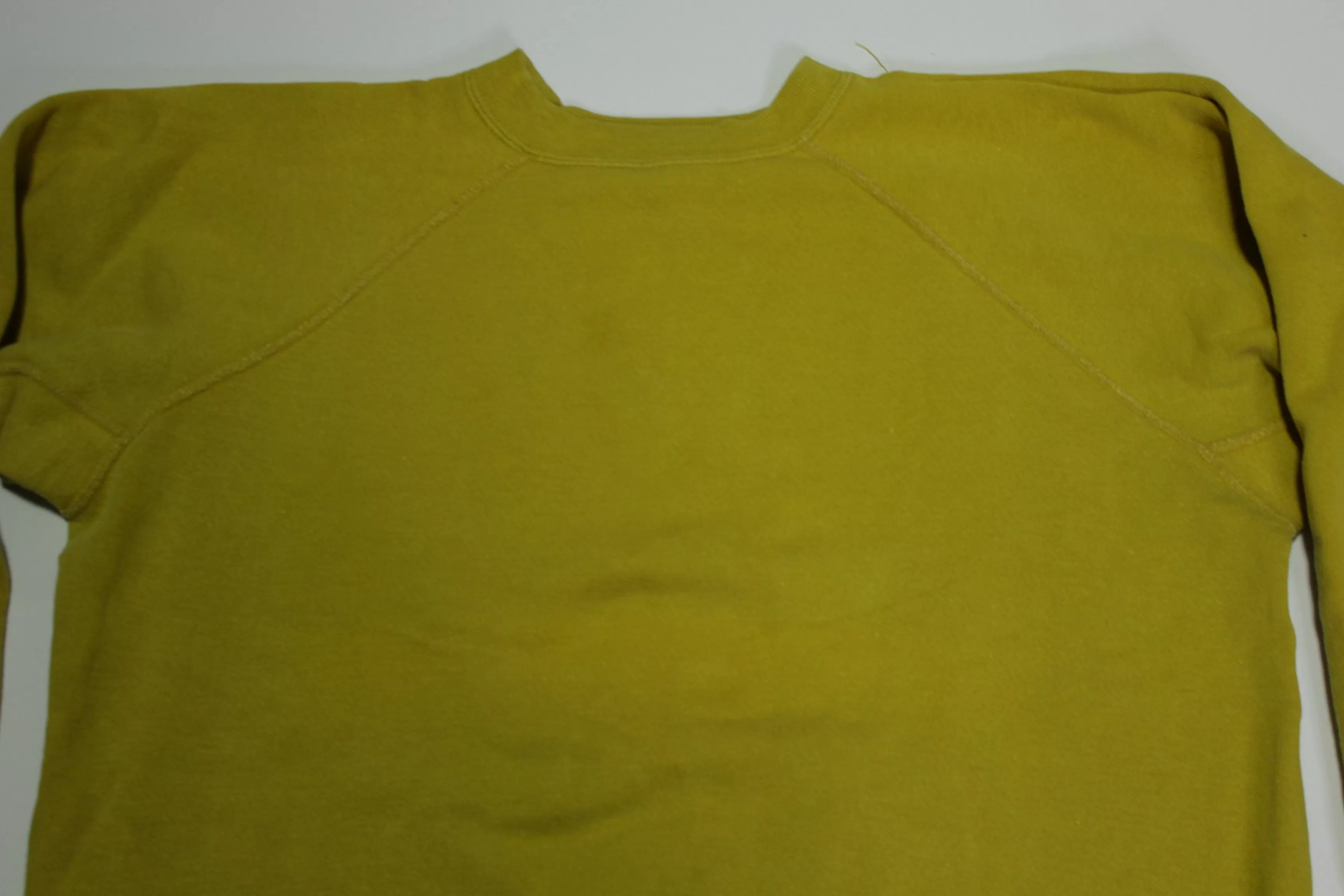 Blank Yellow 60's Vintage Gusset Chain Stitched Crewneck Sweatshirt