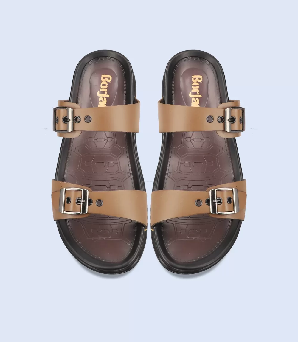 BM4661-BROWN-Men Slipper