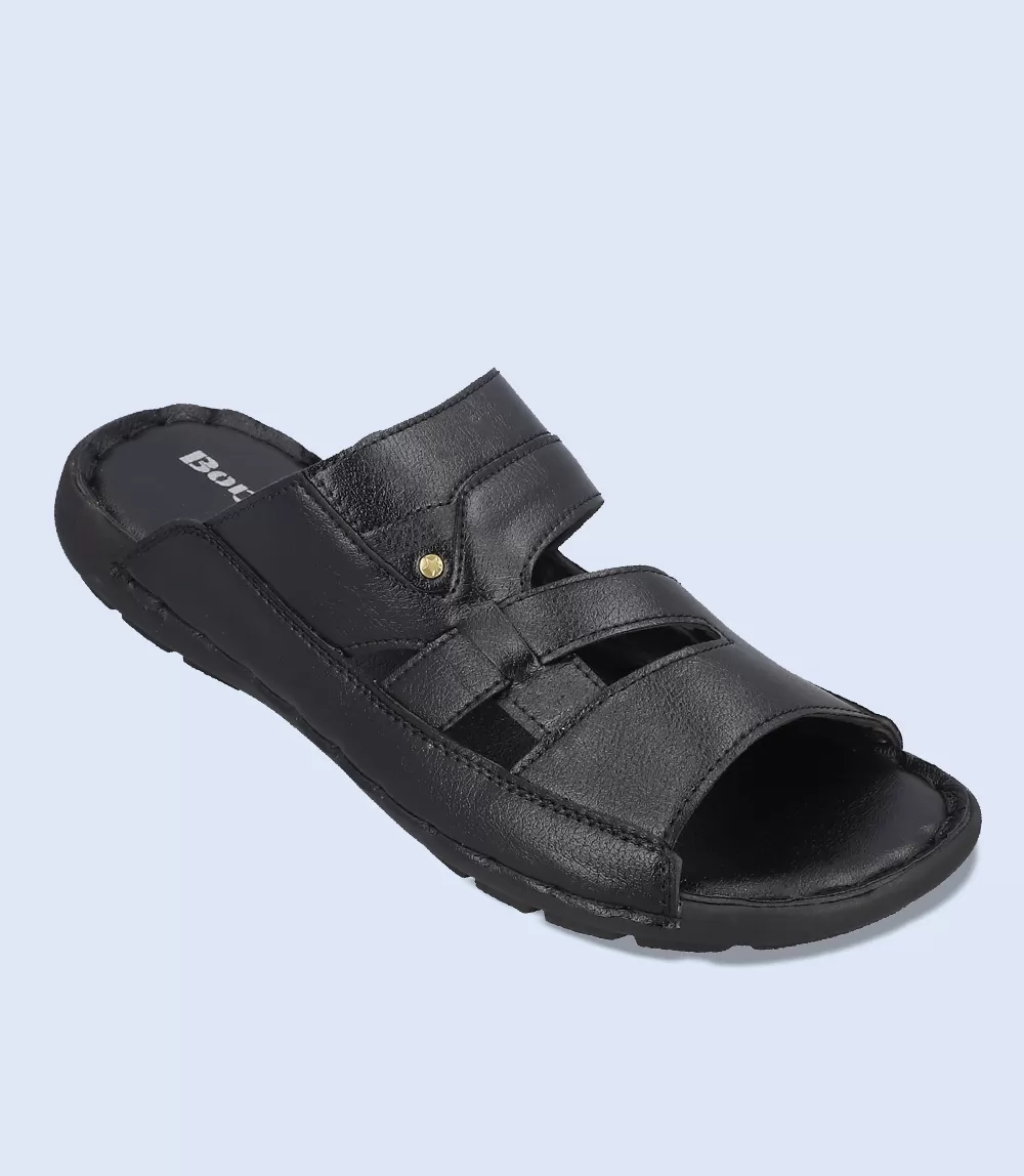 BM4925-BLACK-Men Slippers