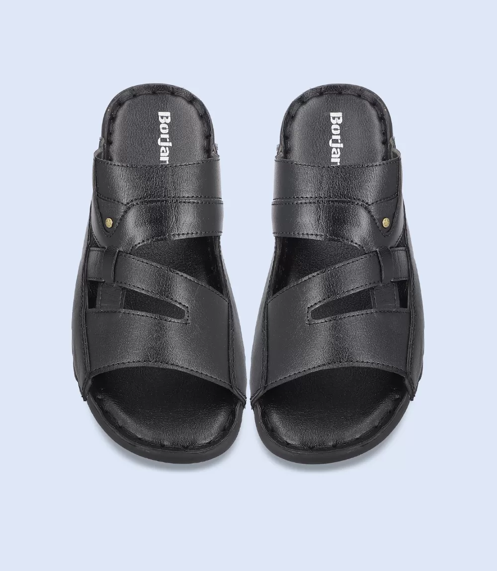 BM4925-BLACK-Men Slippers