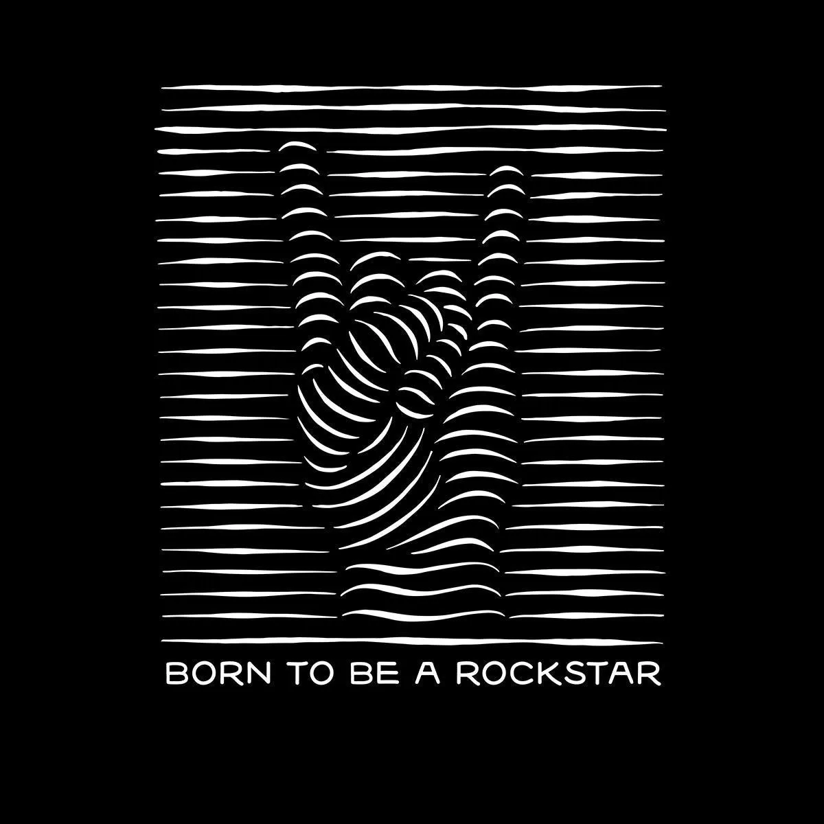 Born to be a rockstar Abstract Typographygraphy Unisex T-shirt