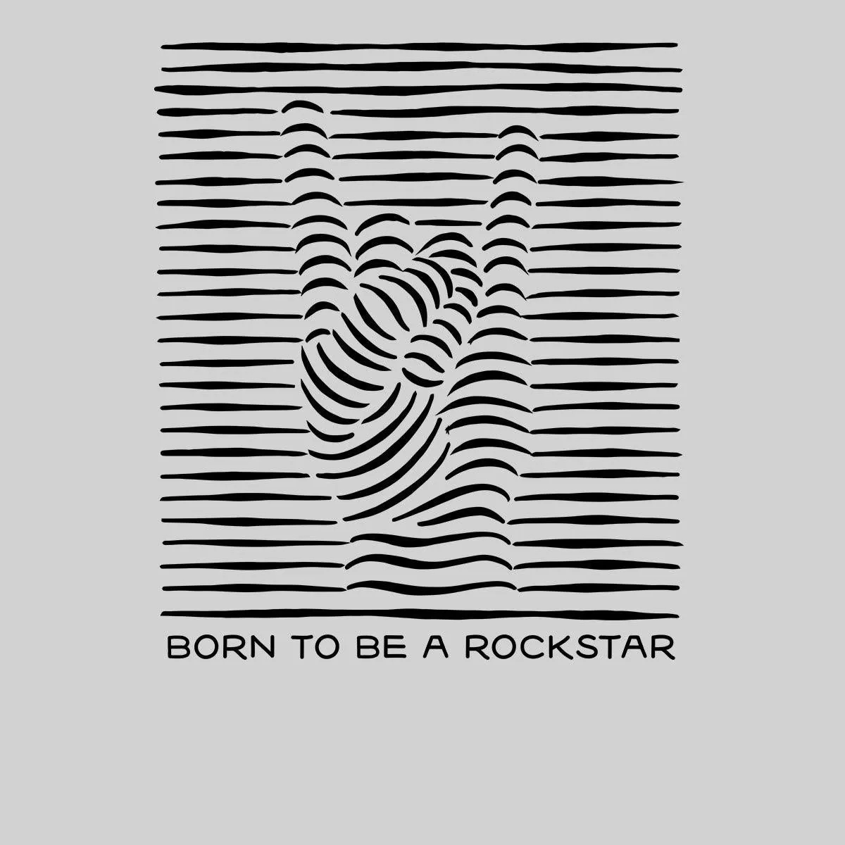 Born to be a rockstar Abstract Typographygraphy Unisex T-shirt