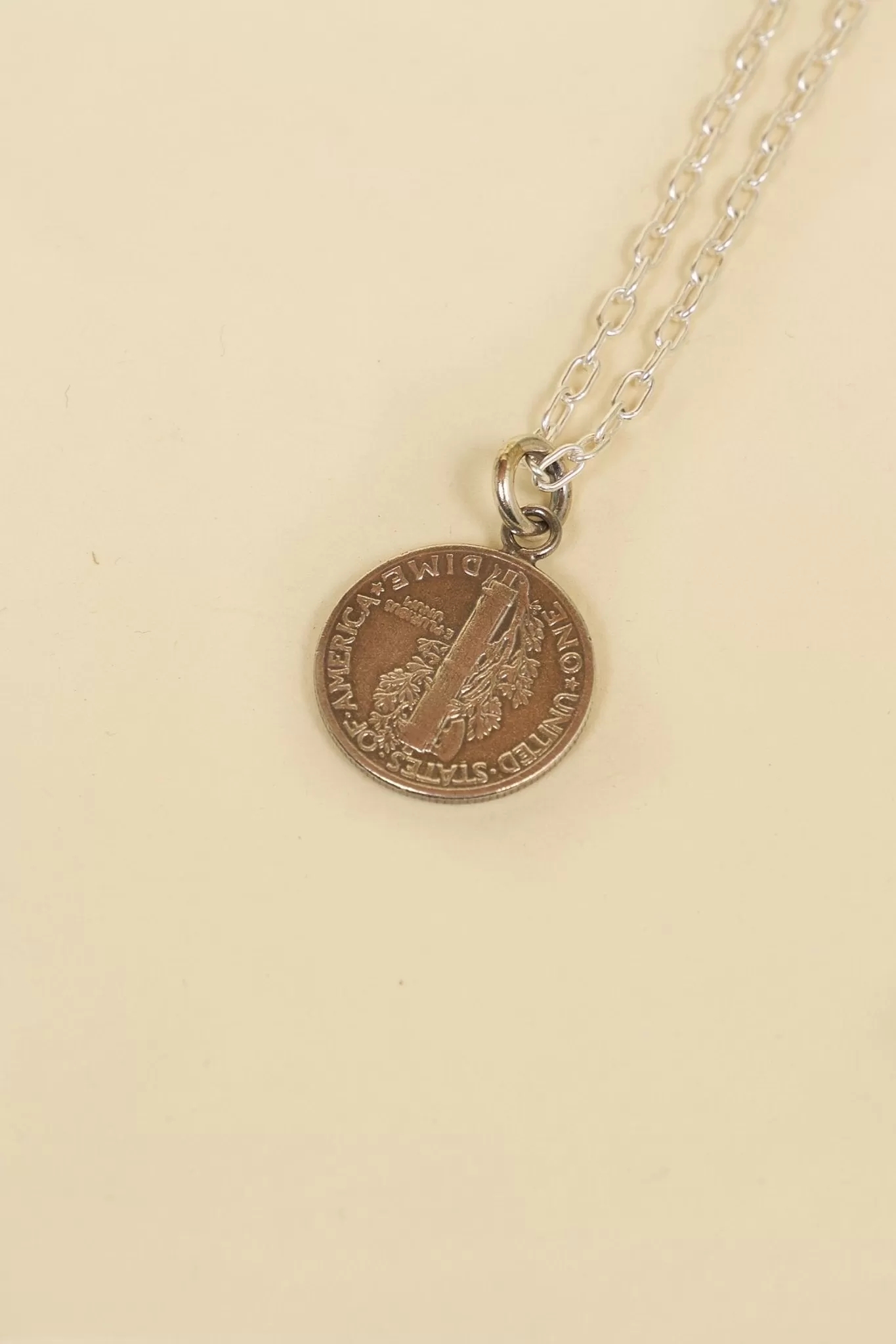 Button Works Mercury Dime Coin Necklace - Star