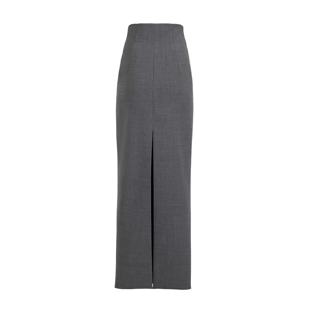 Buttoned Maxi Pencil Skirt