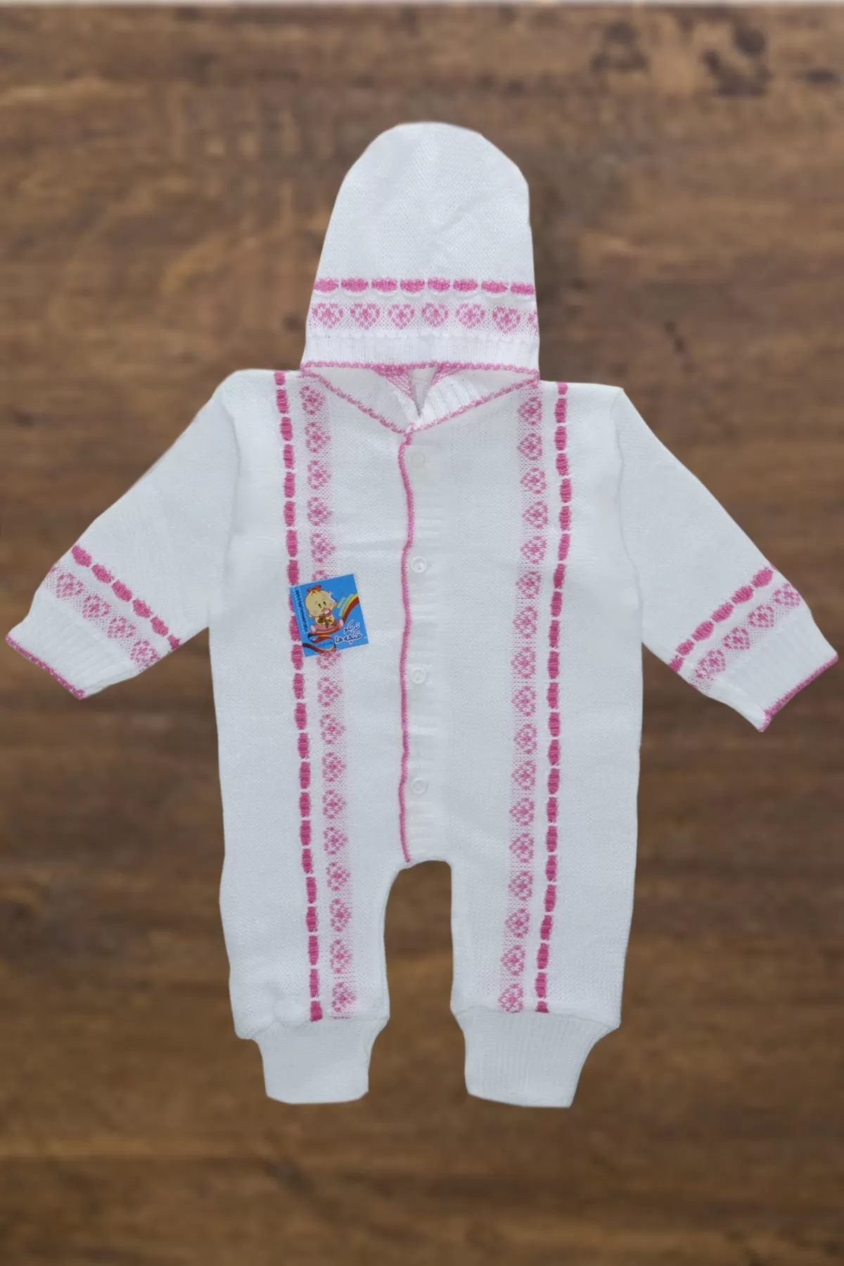 C1245 TRICO WHITE WITH PINK WOD SUIT/ROMPER