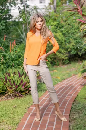 Capri Pants Solid Sand