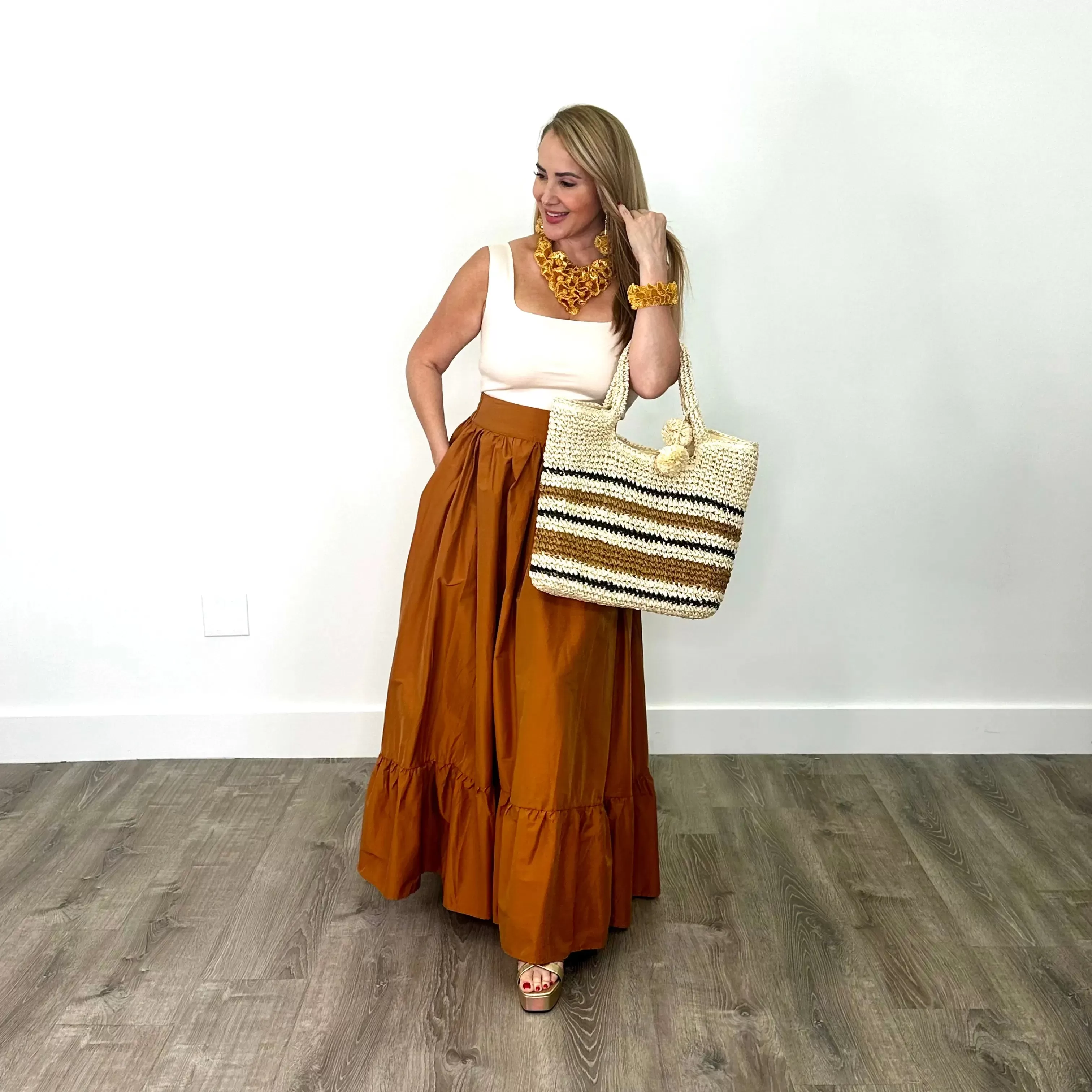 Carolina Tan Ball Gown Skirt