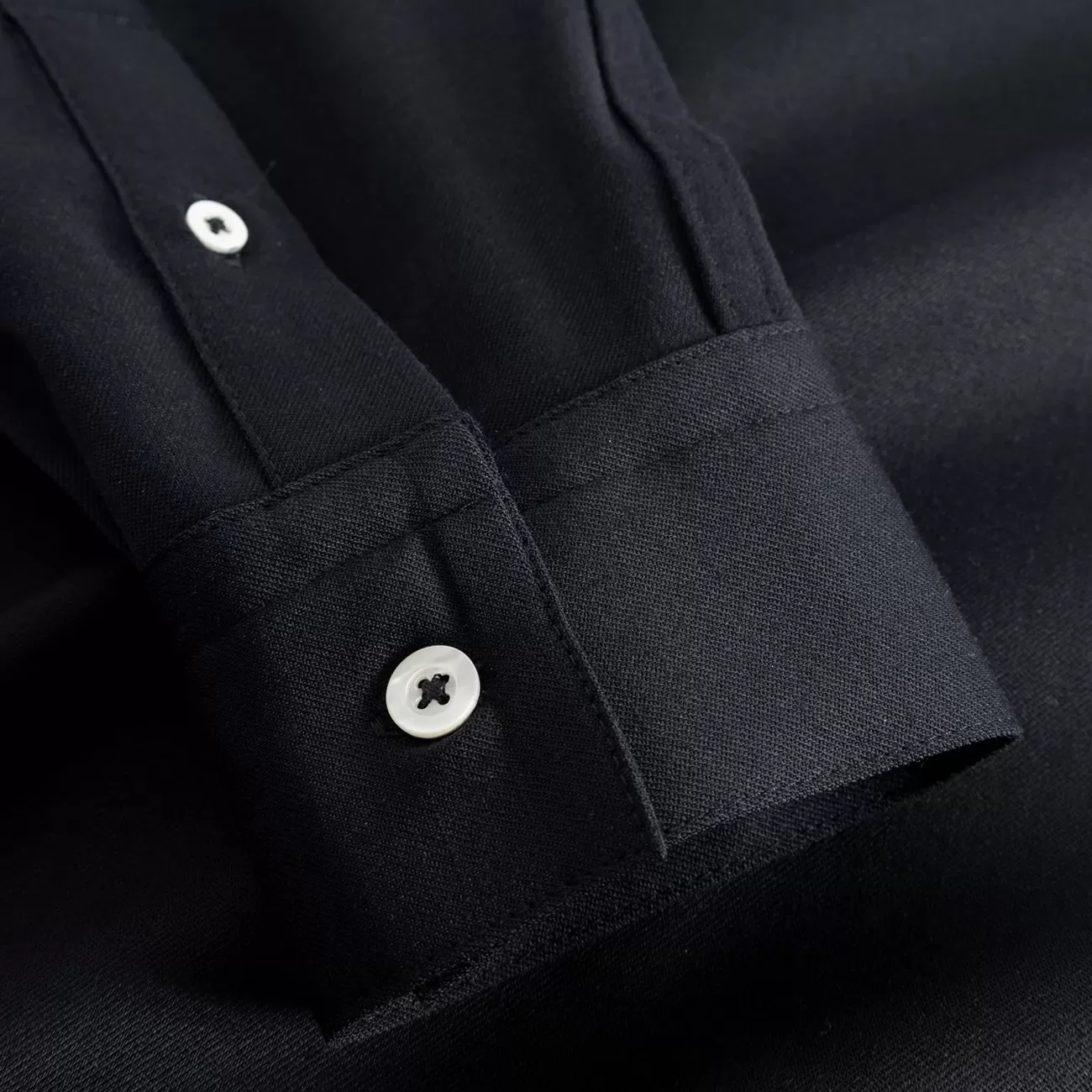 Carsten Light Wool LS Shirt - Dark Navy