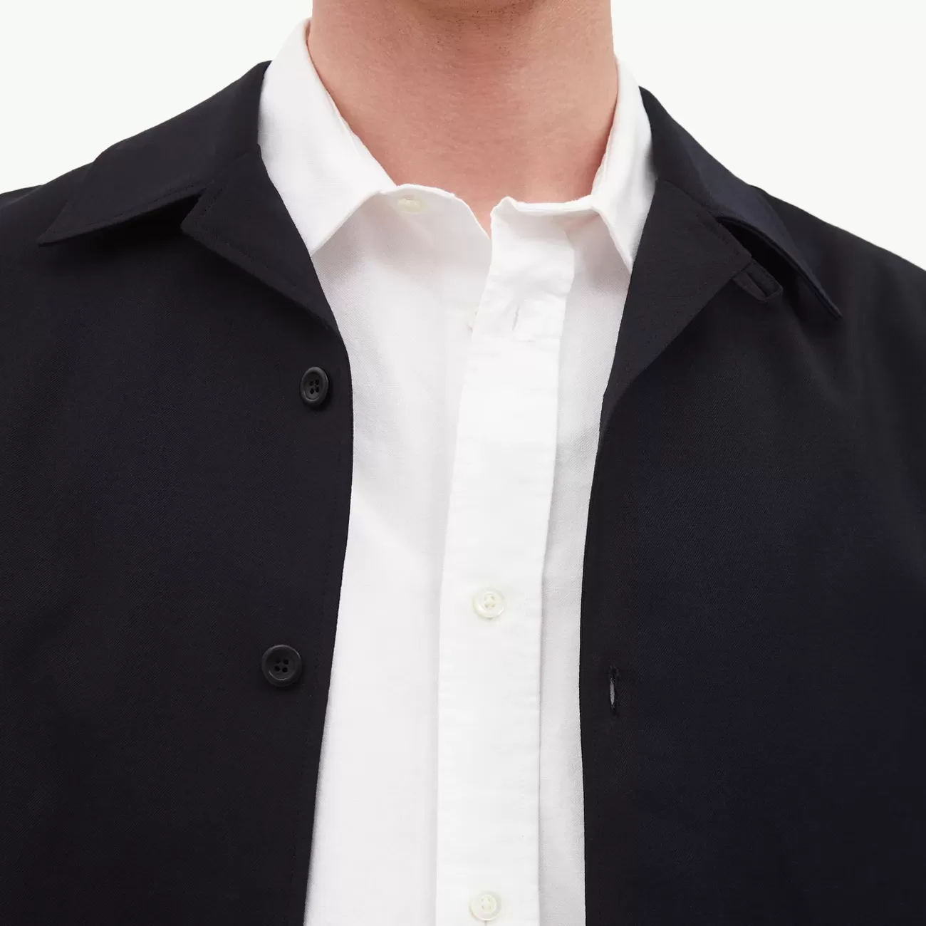 Carsten Light Wool LS Shirt - Dark Navy