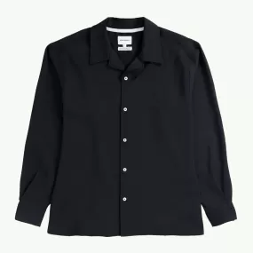 Carsten Light Wool LS Shirt - Dark Navy