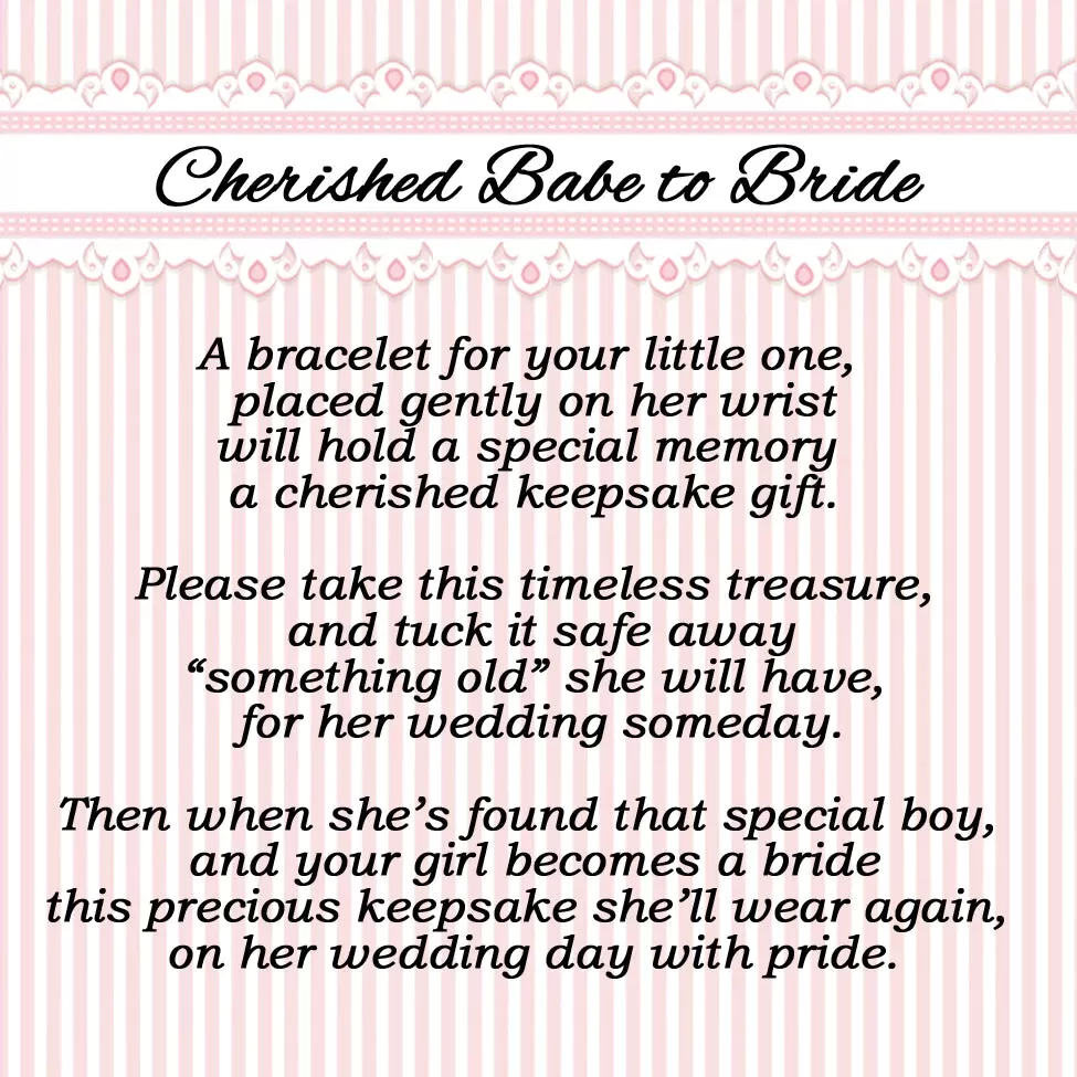 Cherished Moments Cherished Babe to Bride Sterling Silver Cross Baby Bracelet