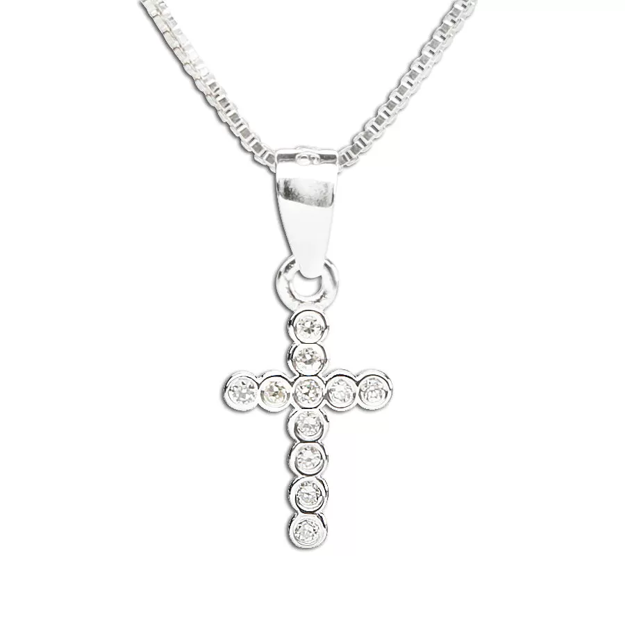 Cherished Moments - Sterling Silver Children's Cross Necklace