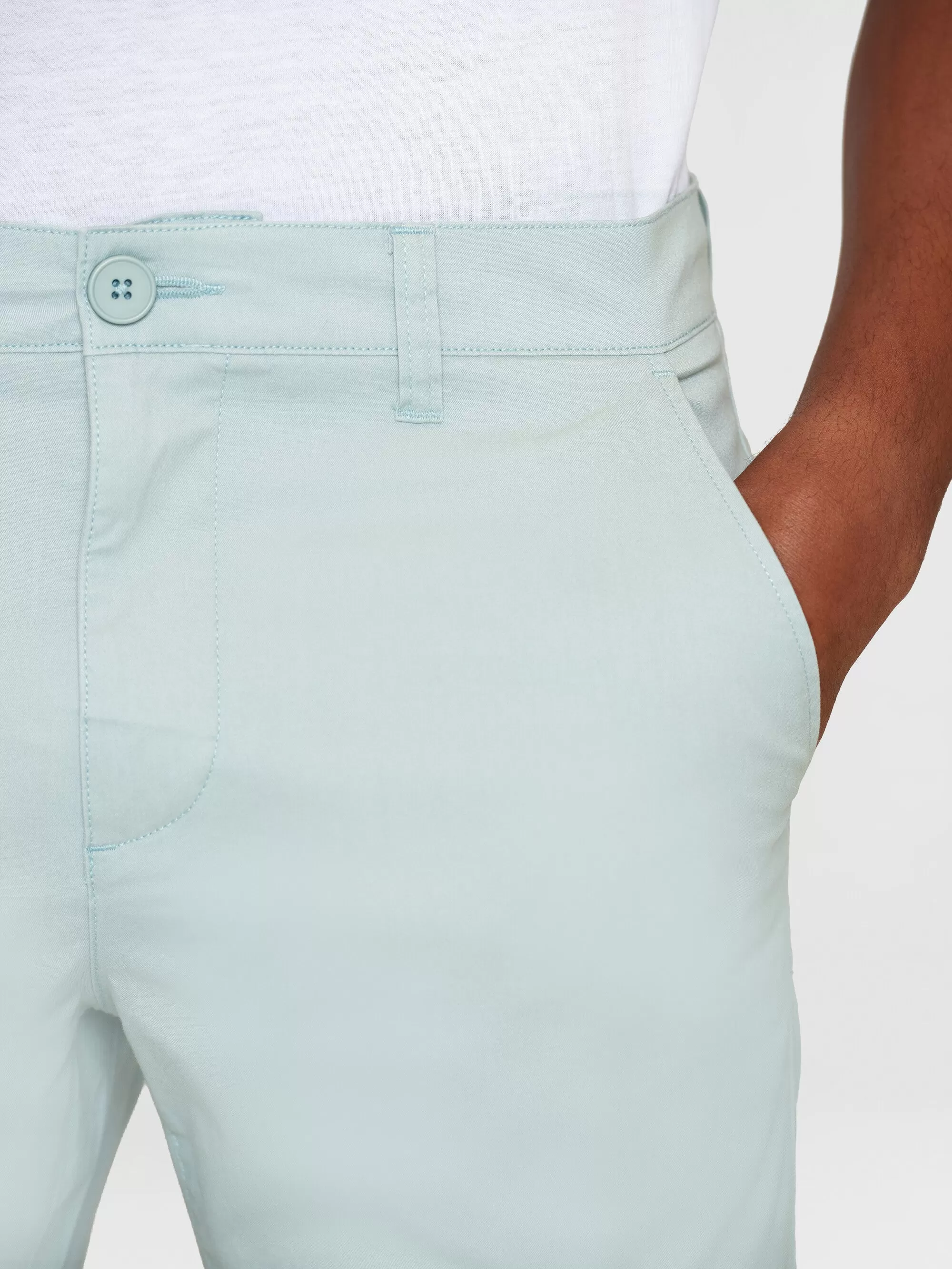 CHUCK regular chino poplin shorts - Gray Mist