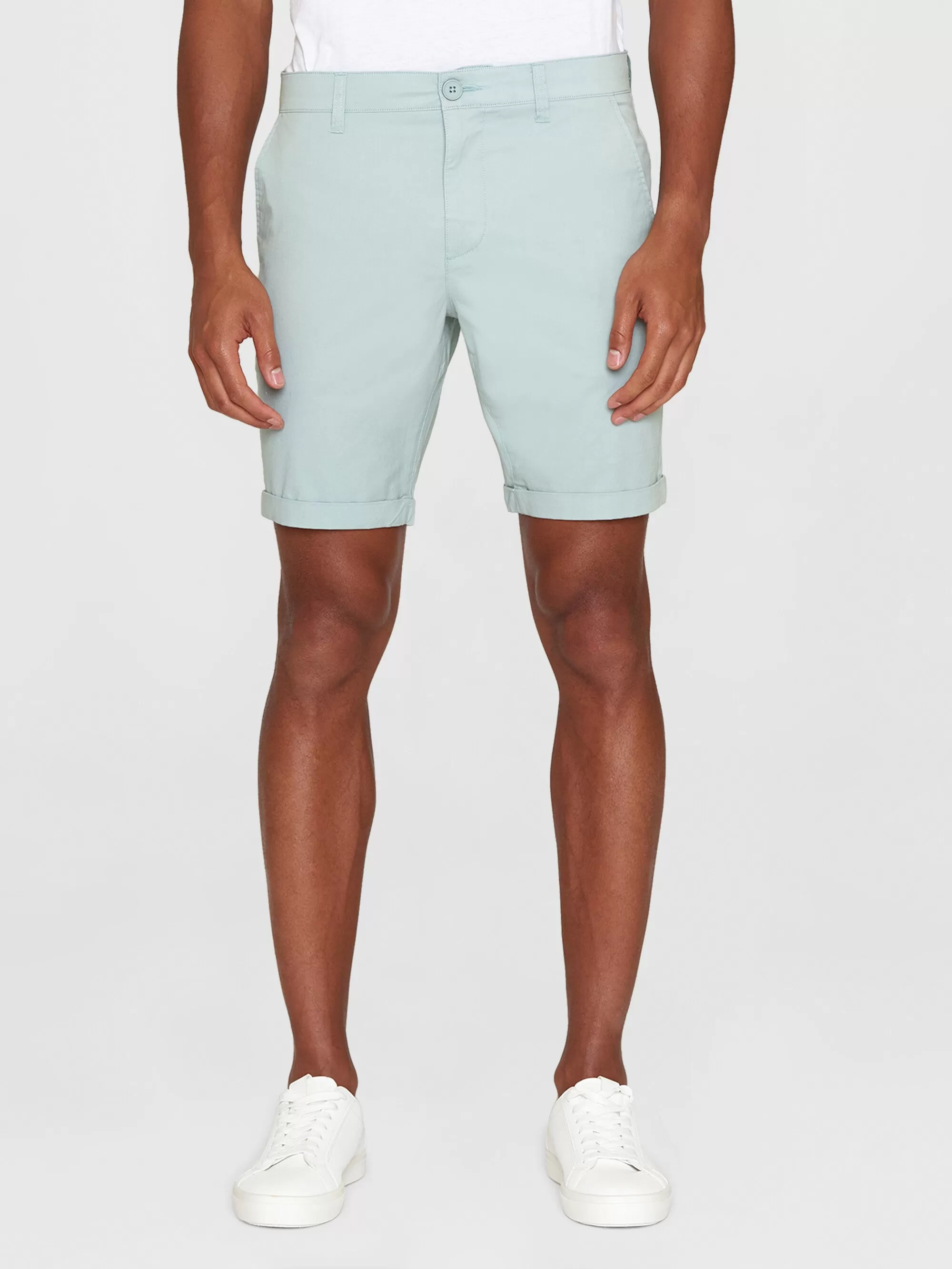 CHUCK regular chino poplin shorts - Gray Mist