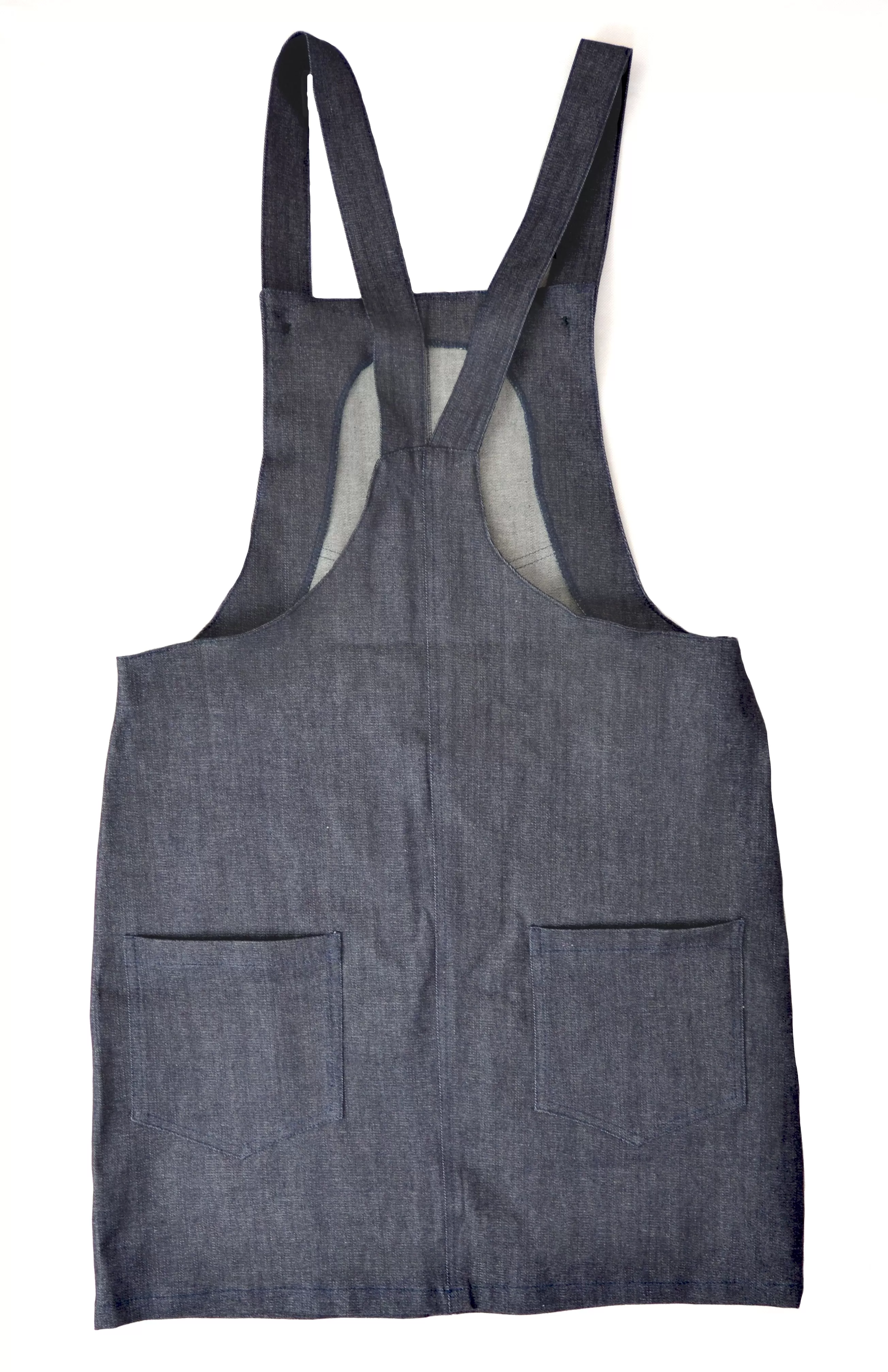 {Clearance Stock} Organic Denim Dungaree Dress in Indigo