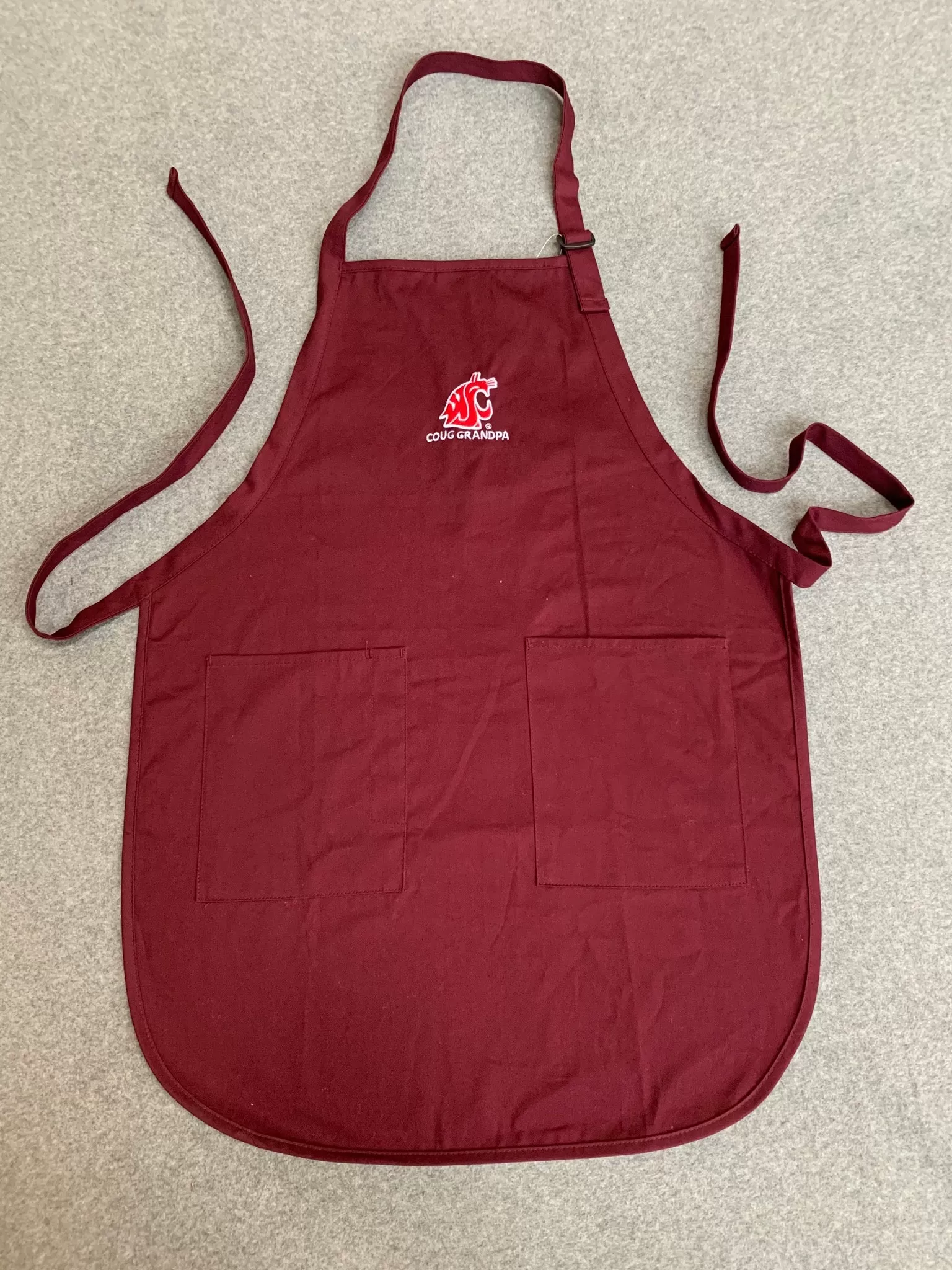 Crimson Grandpa Embroidered Apron