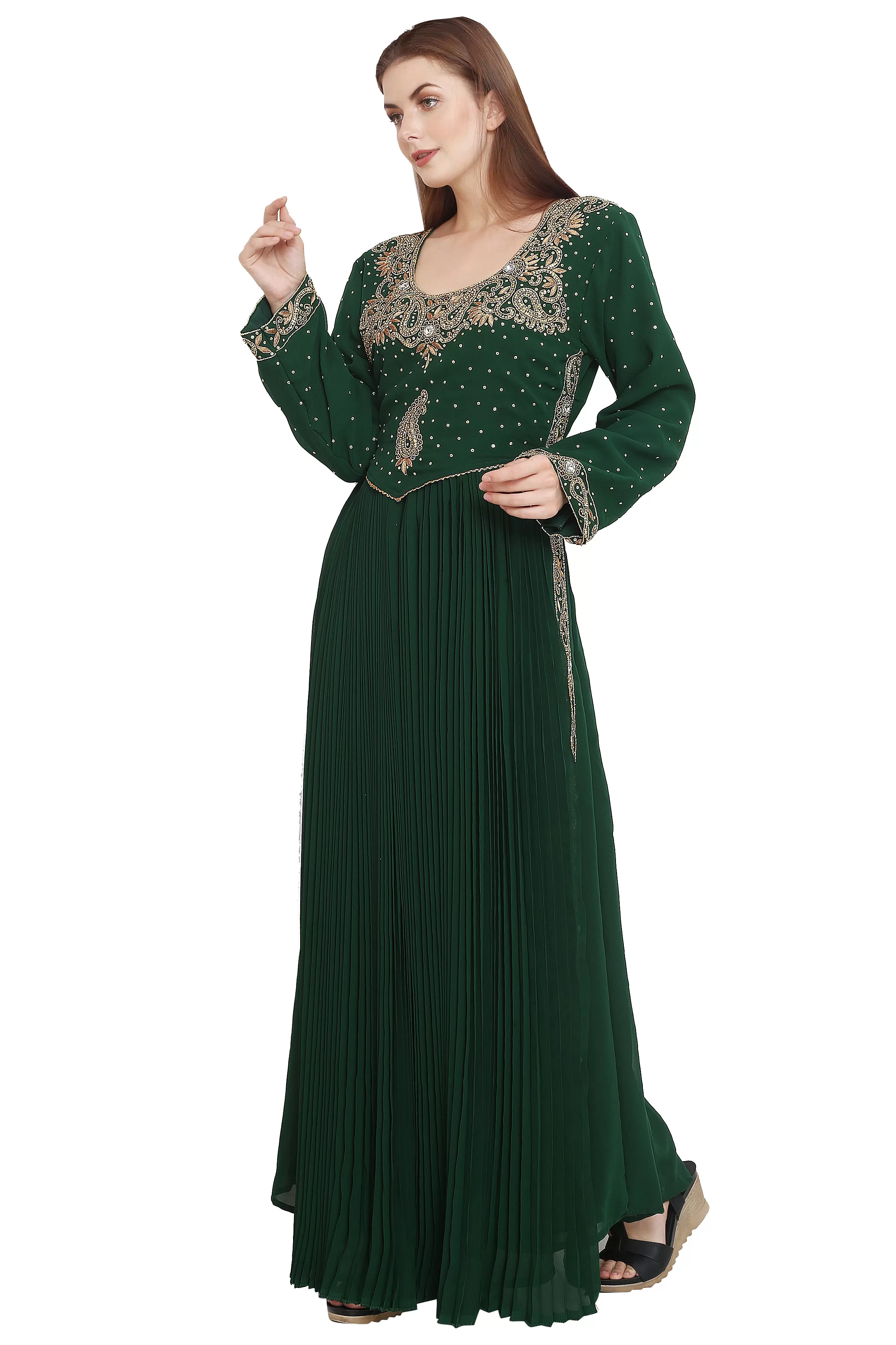 Djellaba Maxi Embroidered Gown