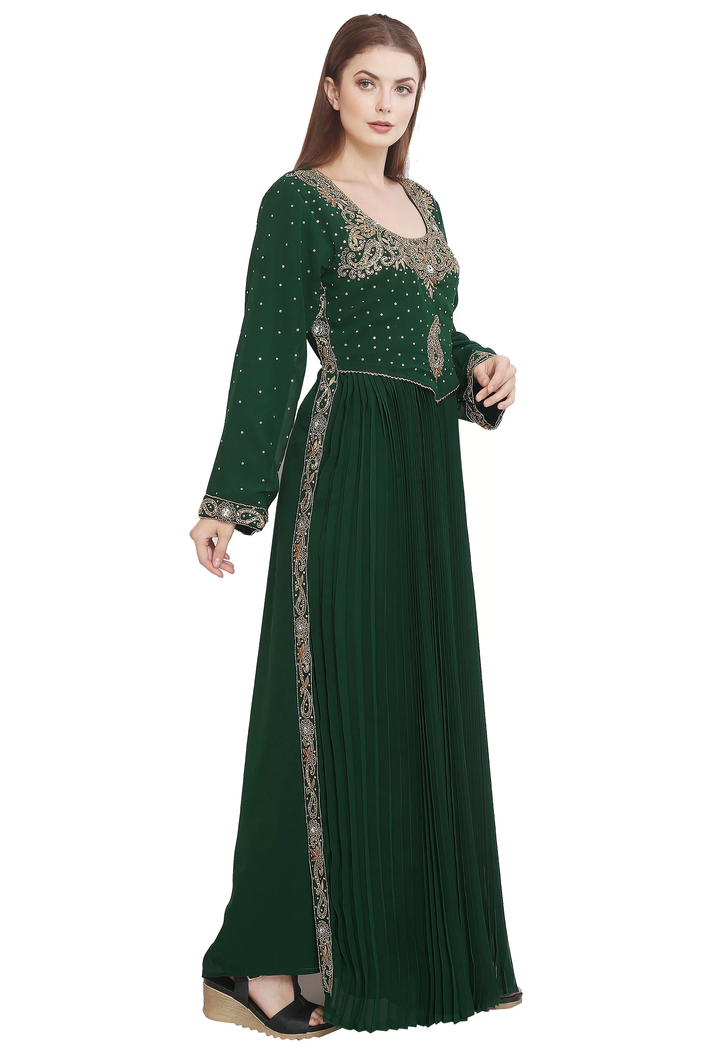 Djellaba Maxi Embroidered Gown