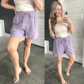 Dressy Shorts With Pockets In Lavender