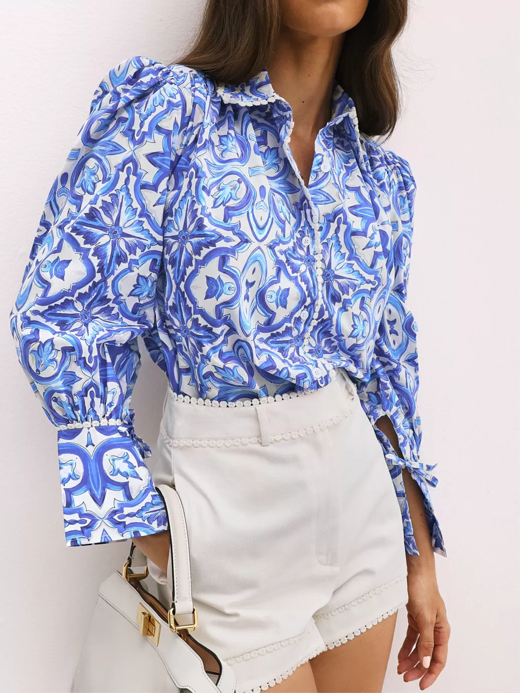 Ekko Printed Flowing Shirt | Blue Mix