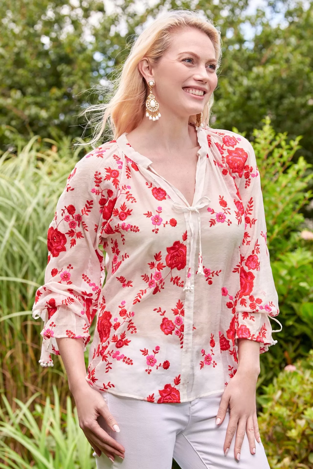 Emily Embroidered Floral Top